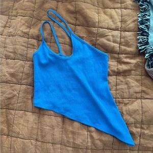 Reformation Blue Crop Top